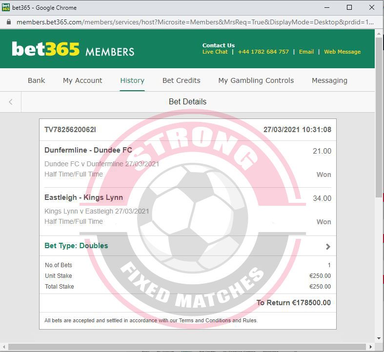 strong betting fixed matches
